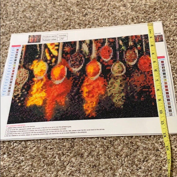 Spices/spoons completed/unframed diamond painting - Picture 4 of 6